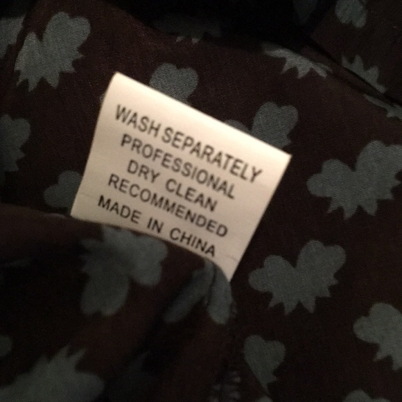 Tenki Brown and Blue Hearts Casual sleeveless Dress M - Picture 7 of 8